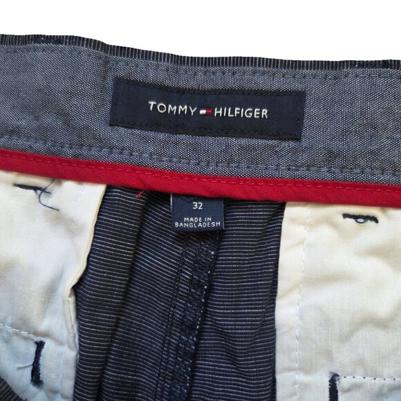 Tommy Hilfiger Shorts Men 32 Navy Classic 100% Cotton Preppy Modern Everyday - Picture 4 of 9